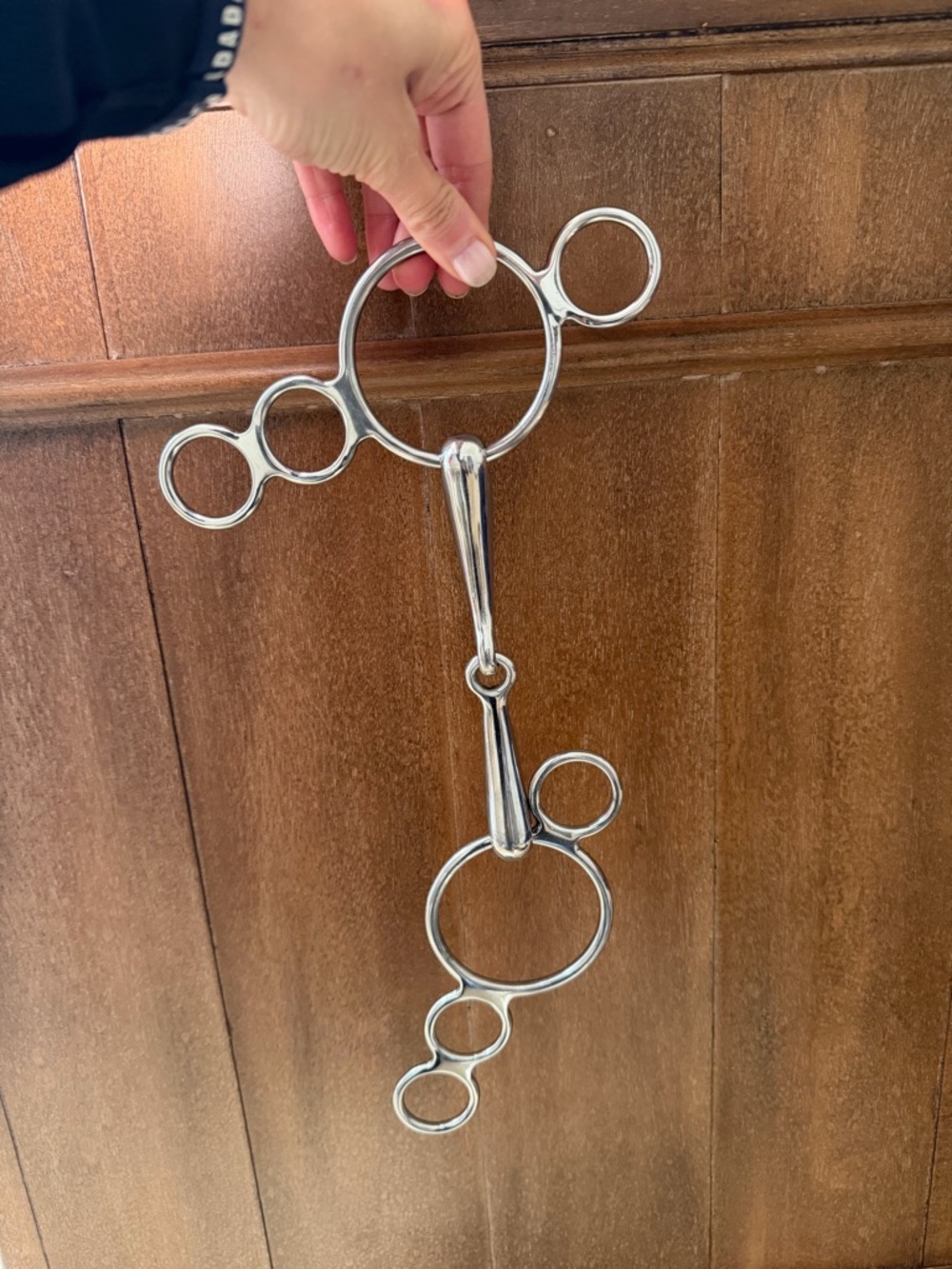 5.5in Stainless Steel 3-Ring Continental Gag Bit | Jointed Mouthpiece